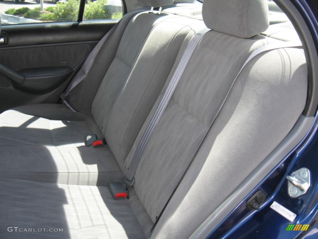2004 Civic LX Sedan - Eternal Blue Pearl / Gray photo #13