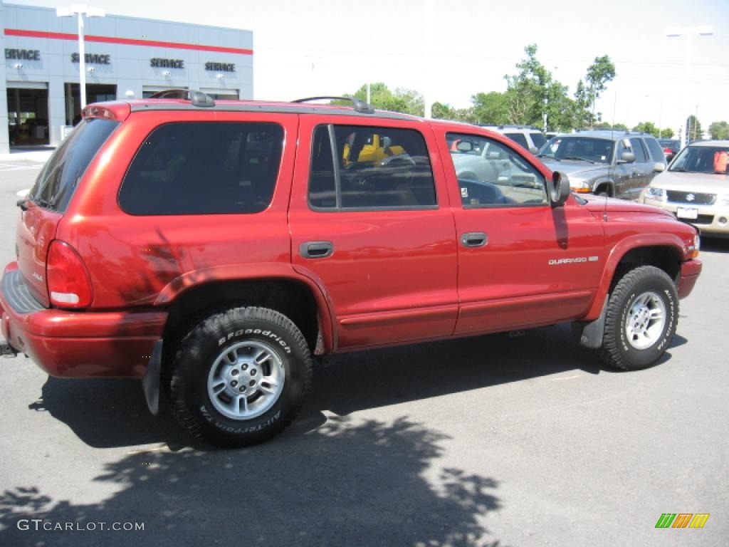 2000 Durango SLT 4x4 - Chili Pepper Red Pearl / Camel photo #2