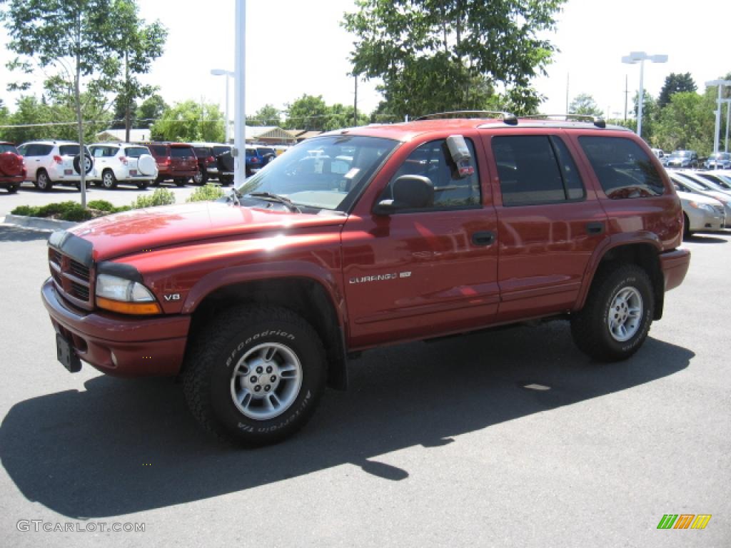 2000 Durango SLT 4x4 - Chili Pepper Red Pearl / Camel photo #5