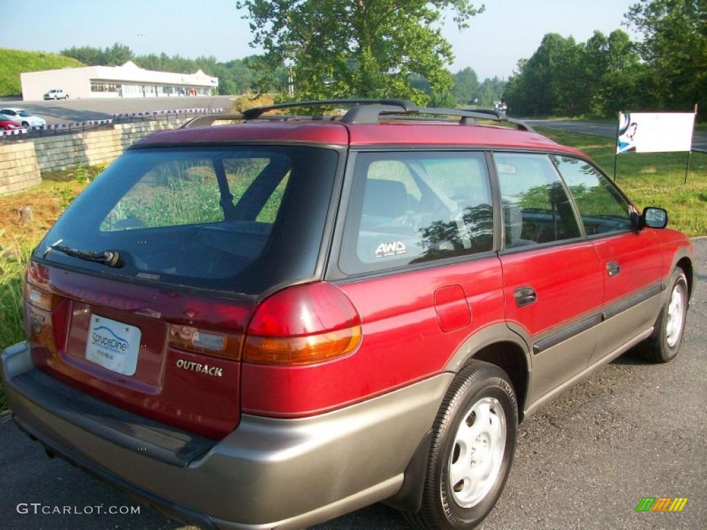 1996 Legacy Outback Wagon - Mica Ruby Red Pearl / Black photo #5