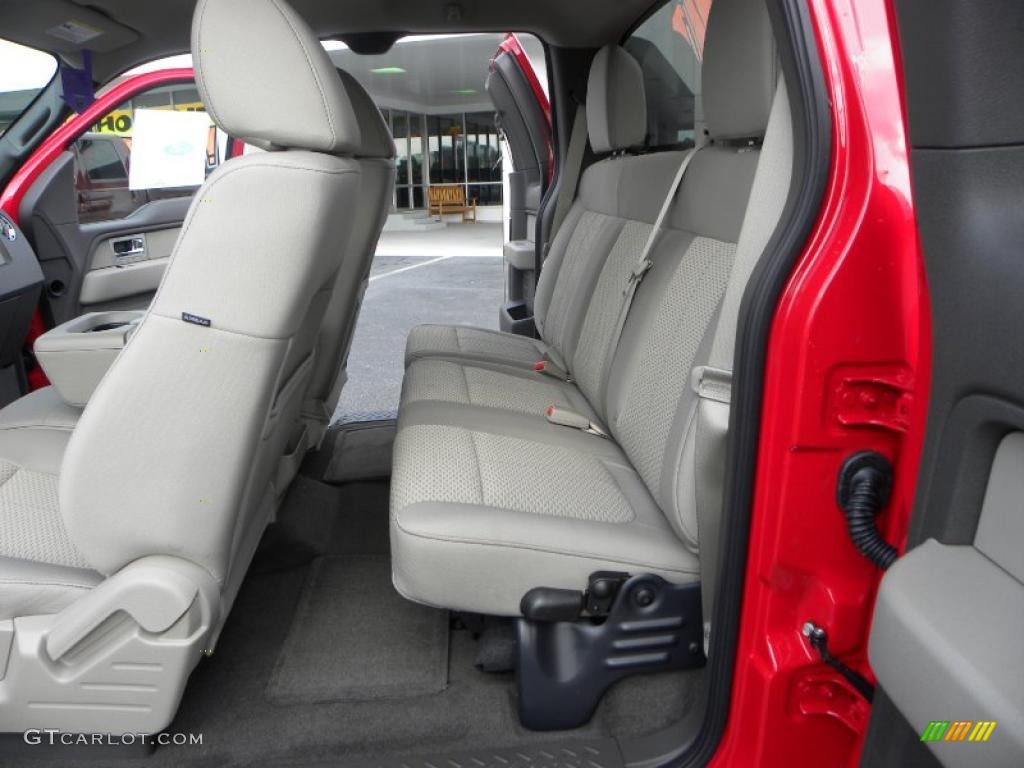 2010 F150 XLT SuperCab - Vermillion Red / Medium Stone photo #9