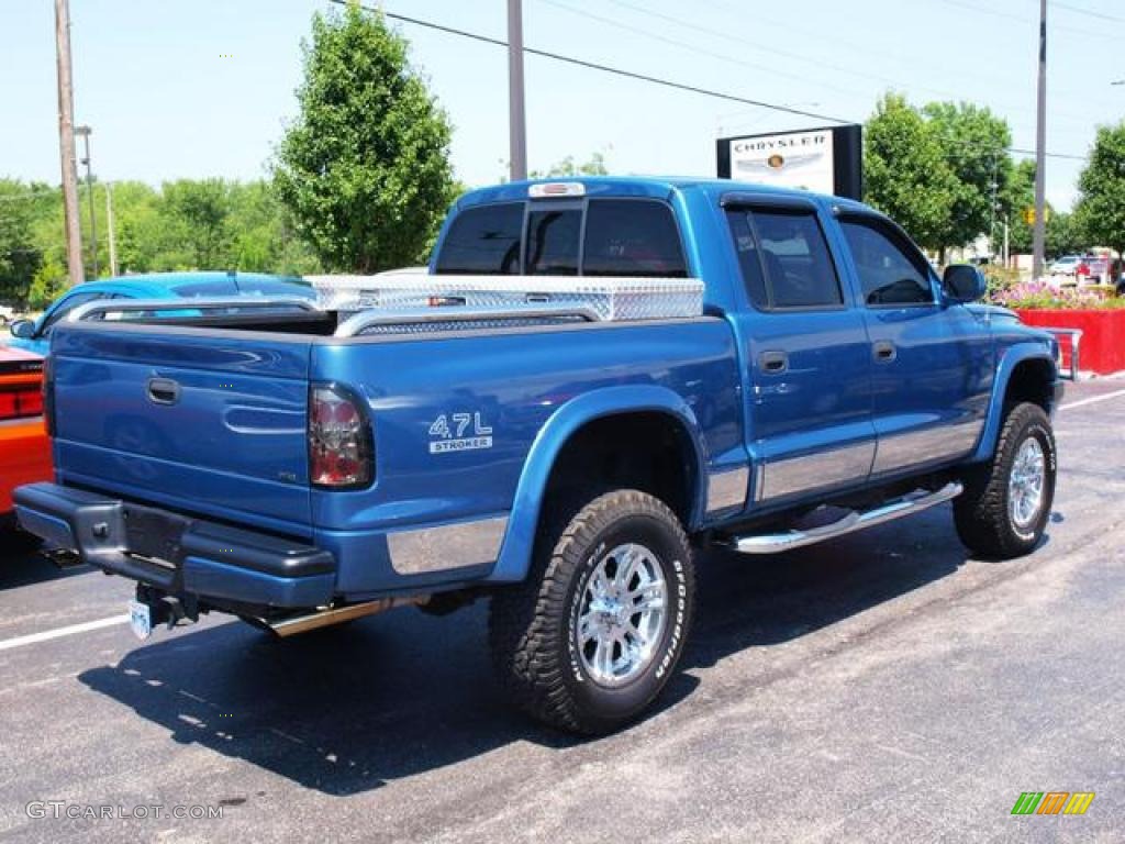 2004 Dakota Sport Quad Cab 4x4 - Atlantic Blue Pearl / Dark Slate Gray photo #3