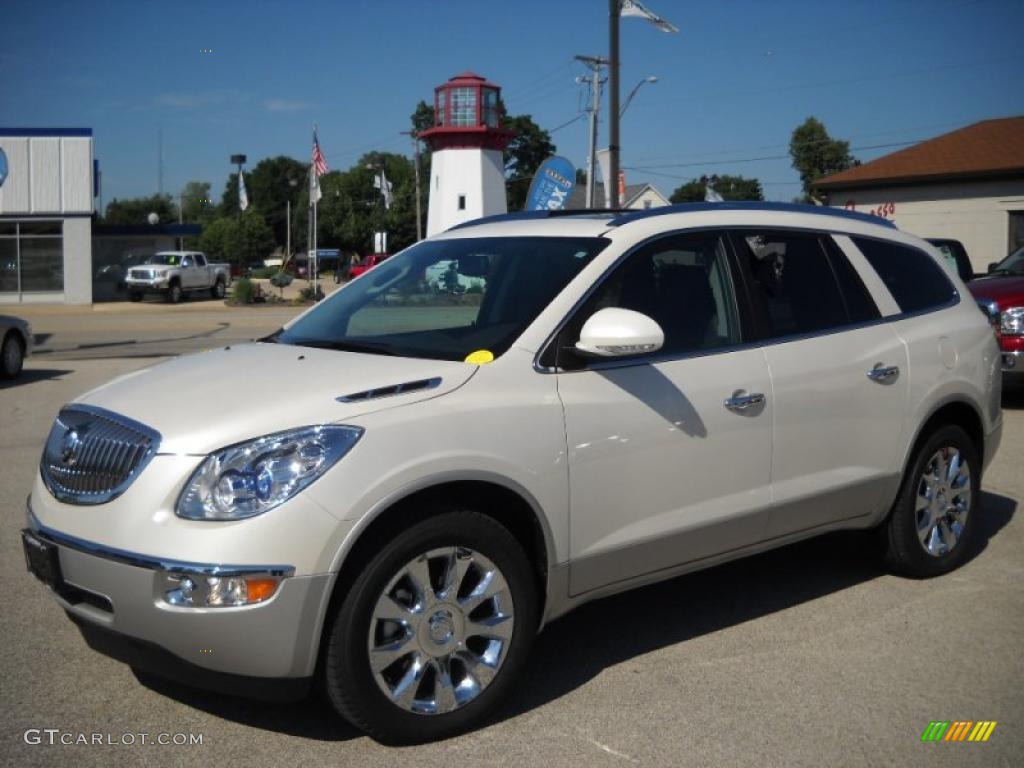 2011 Enclave CXL AWD - White Diamond Tricoat / Ebony/Ebony photo #3