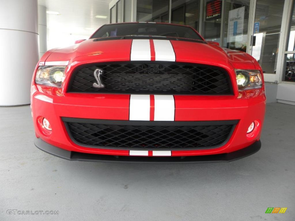 2011 Mustang Shelby GT500 SVT Performance Package Coupe - Race Red / Charcoal Black/White photo #30