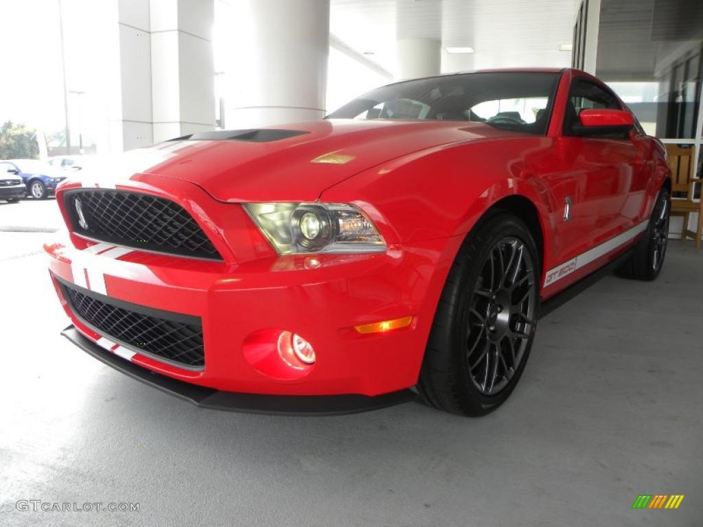2011 Mustang Shelby GT500 SVT Performance Package Coupe - Race Red / Charcoal Black/White photo #32