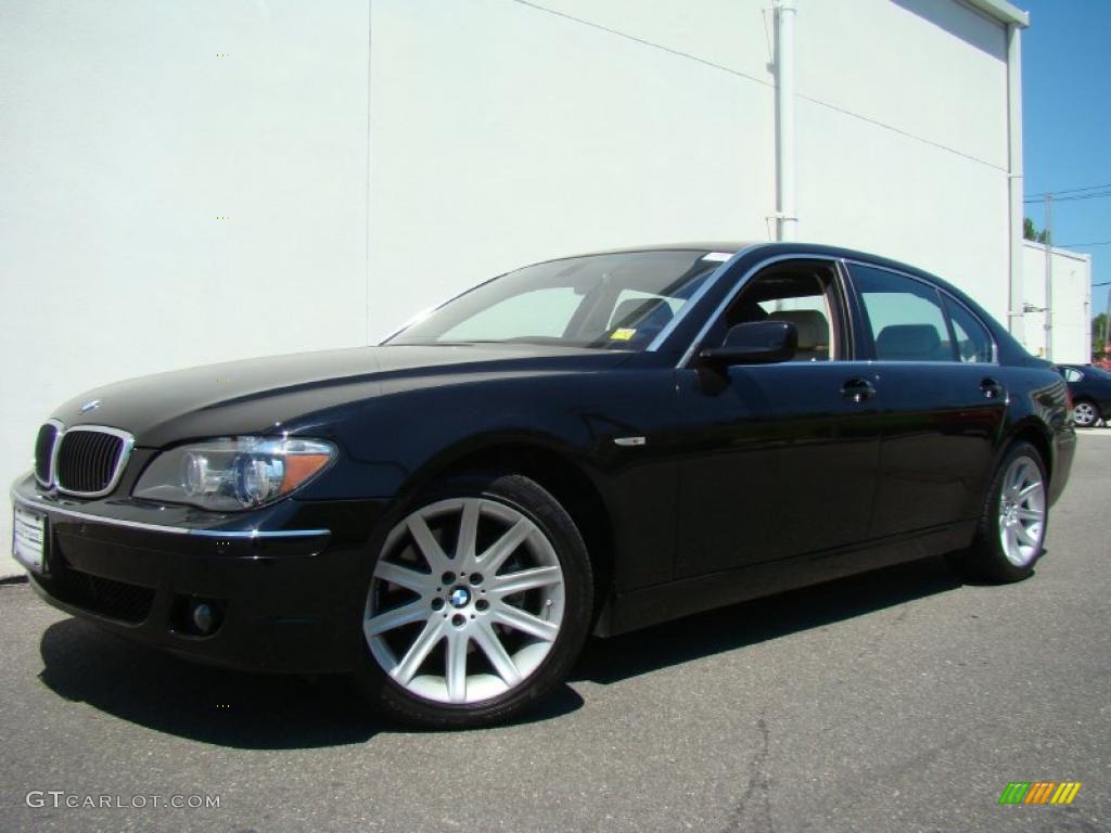 2008 7 Series 750Li Sedan - Jet Black / Cream Beige photo #1