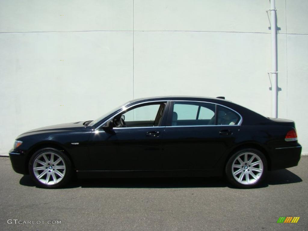 2008 7 Series 750Li Sedan - Jet Black / Cream Beige photo #3