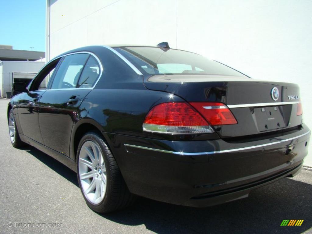 2008 7 Series 750Li Sedan - Jet Black / Cream Beige photo #4