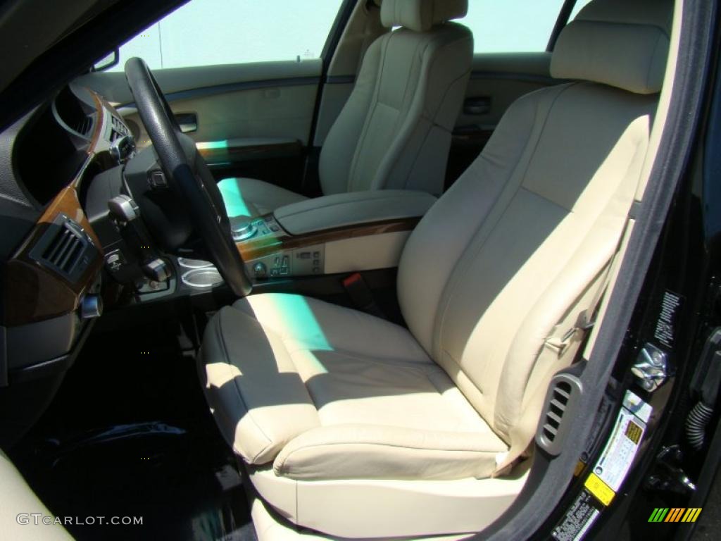 2008 7 Series 750Li Sedan - Jet Black / Cream Beige photo #8