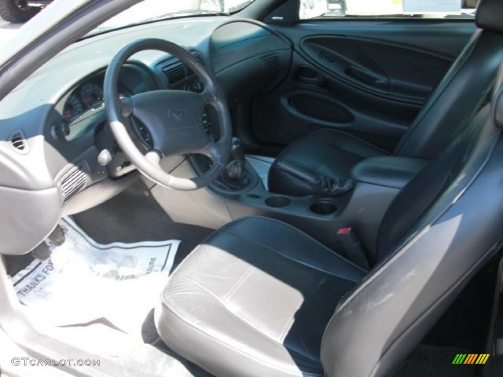 2002 Mustang V6 Coupe - Mineral Grey Metallic / Dark Charcoal photo #9