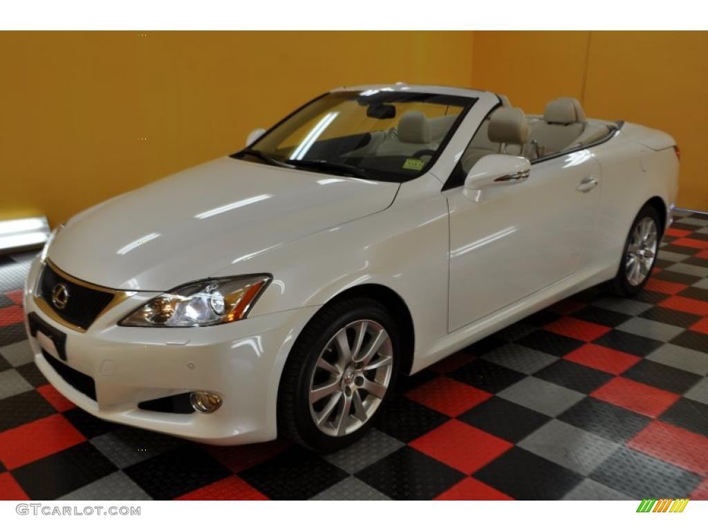 2010 IS 250C Convertible - Starfire White Pearl / Alabaster photo #1