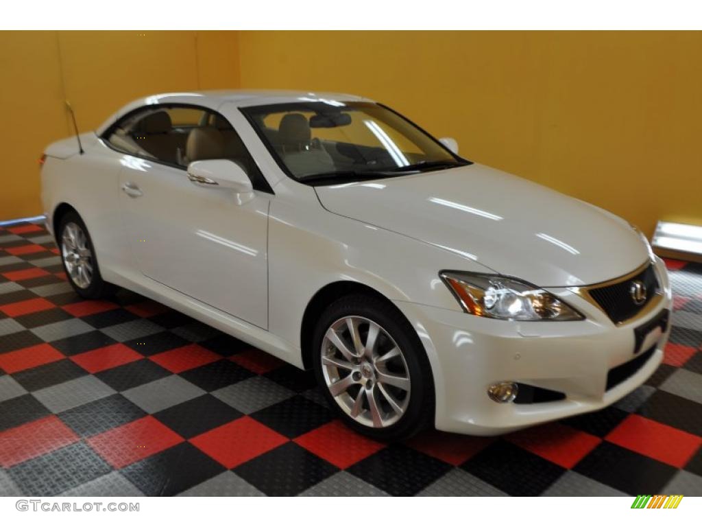 2010 IS 250C Convertible - Starfire White Pearl / Alabaster photo #3