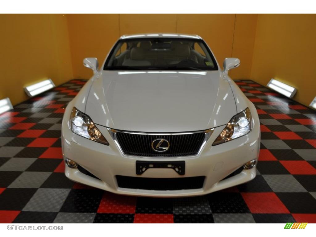 2010 IS 250C Convertible - Starfire White Pearl / Alabaster photo #4