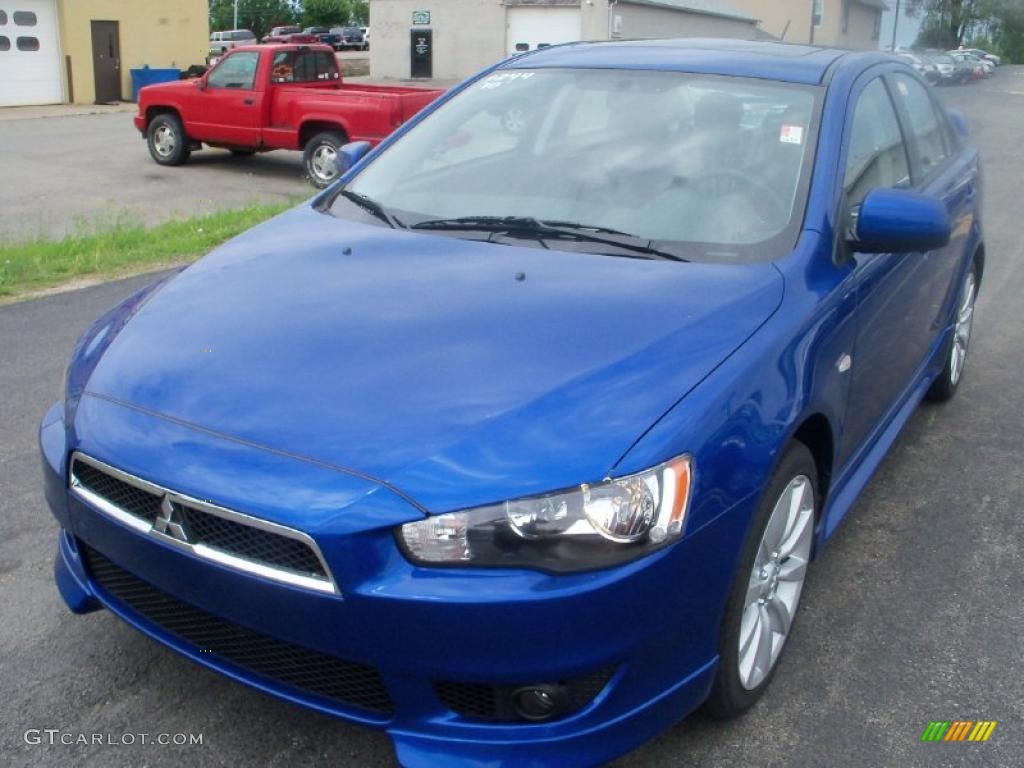 2010 Lancer GTS - Octane Blue Metallic / Black photo #1