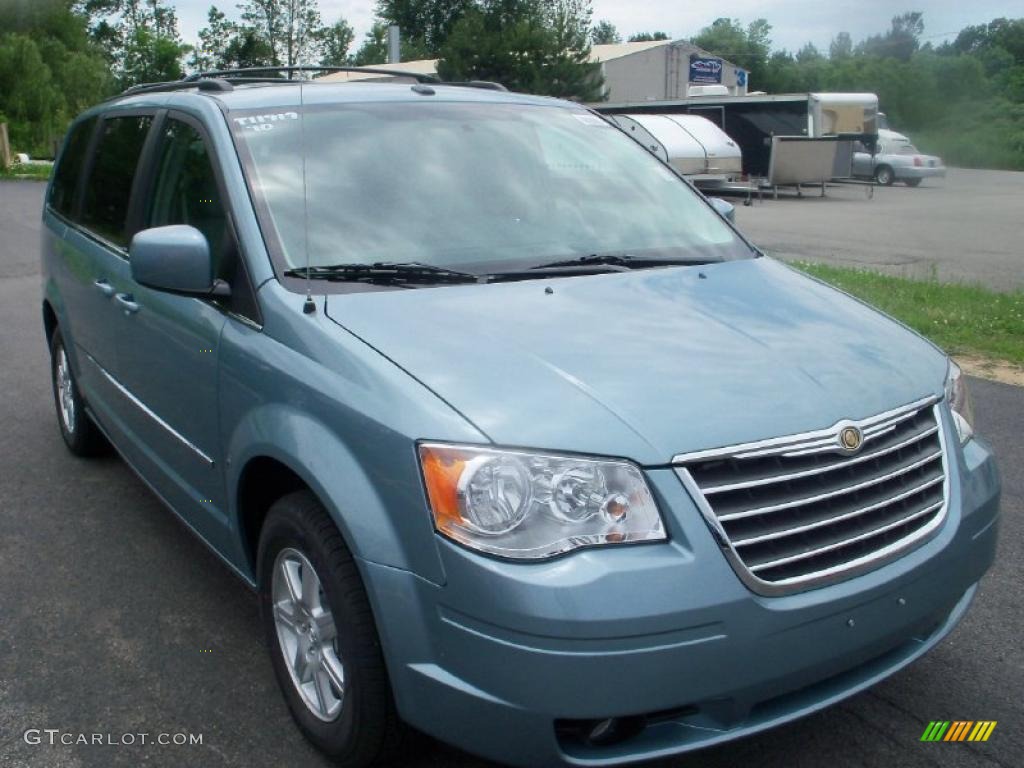 2010 Town & Country Touring - Clearwater Blue Pearl / Medium Slate Gray/Light Shale photo #13
