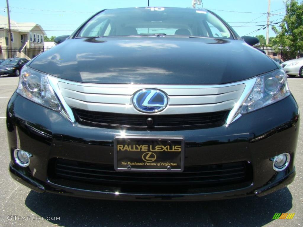 2010 HS 250h Hybrid Premium - Obsidian Black / Gray photo #2