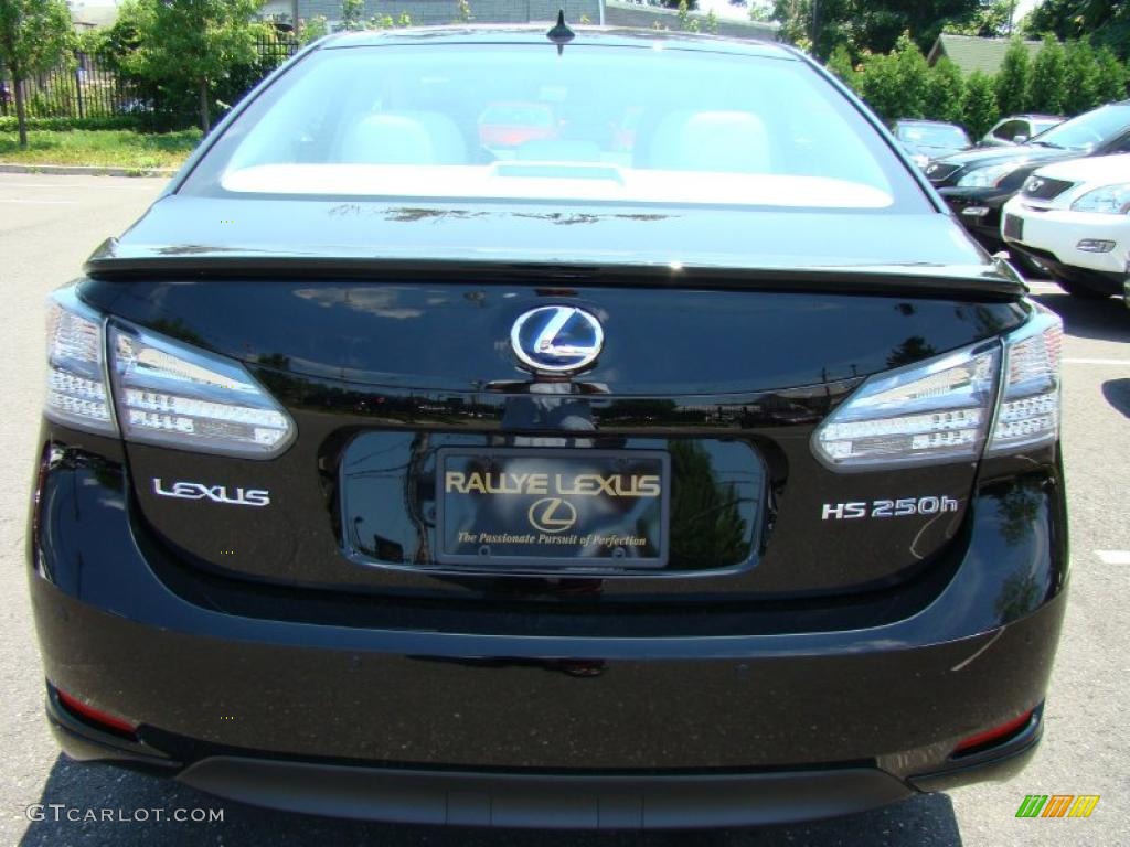 2010 HS 250h Hybrid Premium - Obsidian Black / Gray photo #4