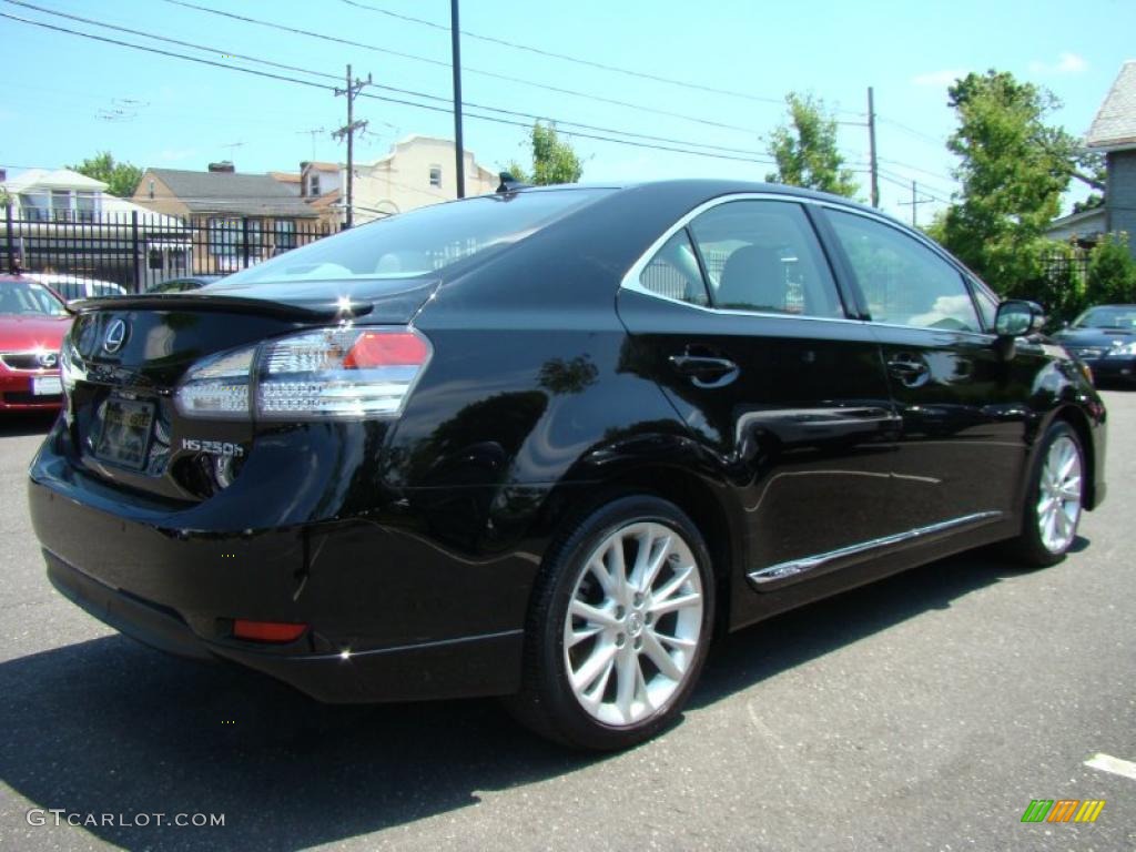 2010 HS 250h Hybrid Premium - Obsidian Black / Gray photo #5