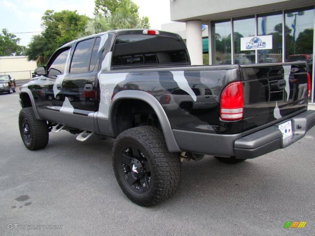 2003 Dakota SLT Quad Cab 4x4 - Bright Silver Metallic / Dark Slate Gray photo #9