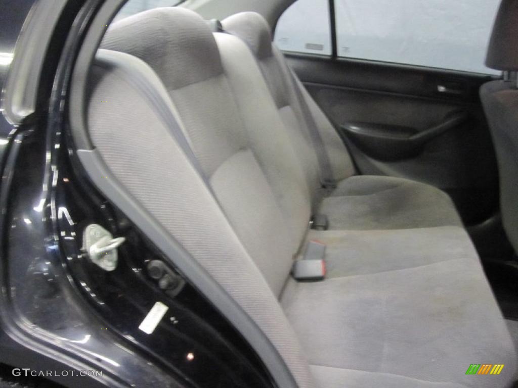 2002 Civic LX Sedan - Nighthawk Black Pearl / Gray photo #7