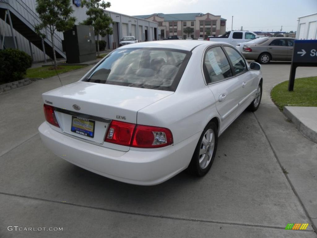 2005 Optima LX V6 - Clear White / Gray photo #7