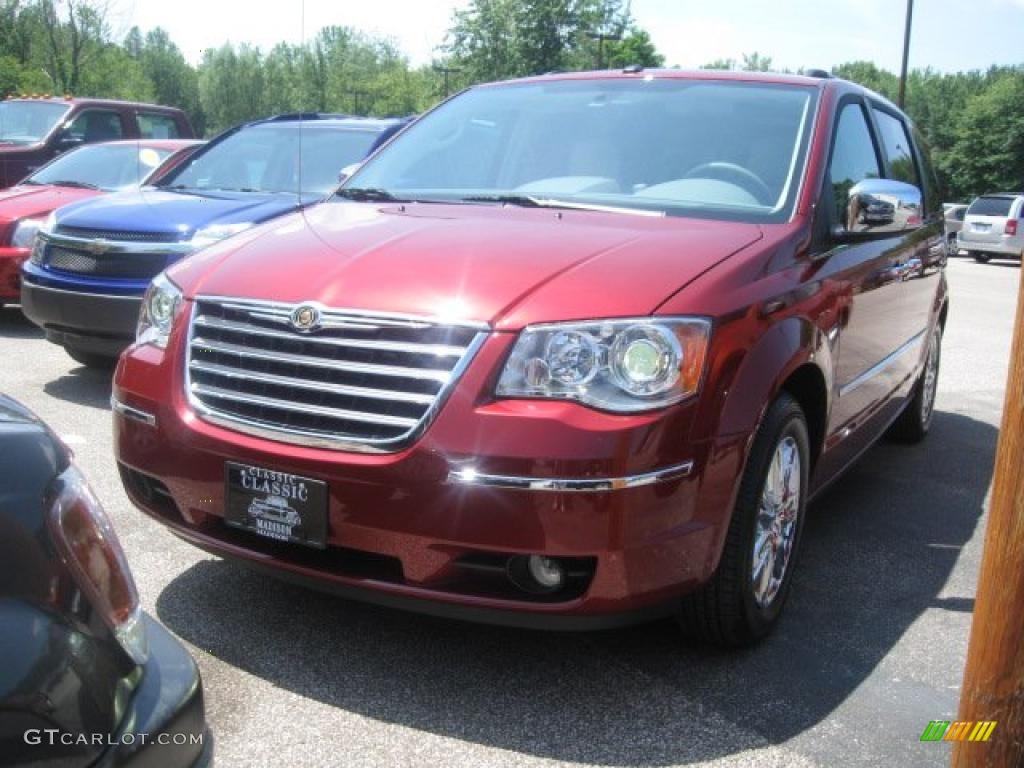 2010 Town & Country Limited - Inferno Red Crystal Pearl / Medium Slate Gray/Light Shale photo #1