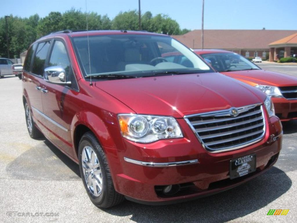 2010 Town & Country Limited - Inferno Red Crystal Pearl / Medium Slate Gray/Light Shale photo #3