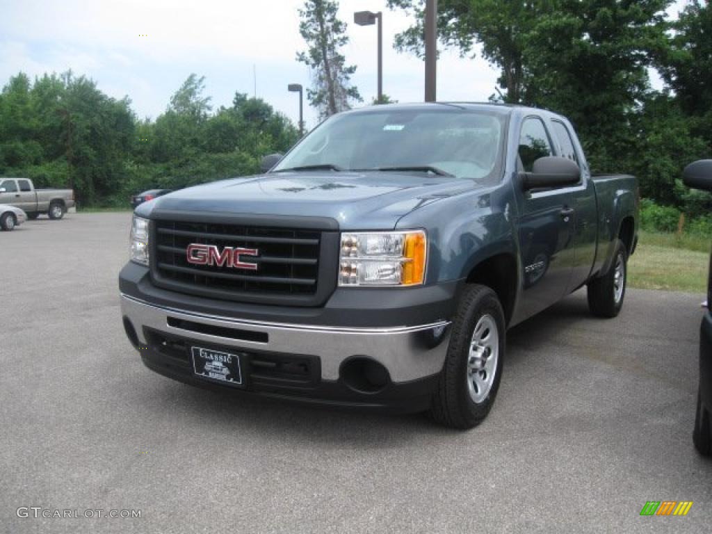 2010 Sierra 1500 Extended Cab - Stealth Gray Metallic / Dark Titanium photo #1