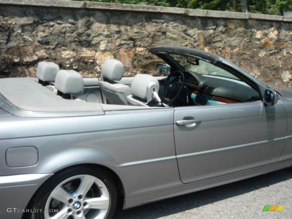 2004 3 Series 325i Convertible - Silver Grey Metallic / Grey photo #18