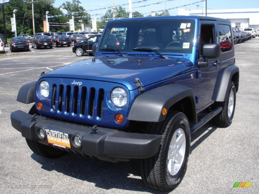 2009 Wrangler X 4x4 - Deep Water Blue Pearl Coat / Dark Slate Gray/Medium Slate Gray photo #1