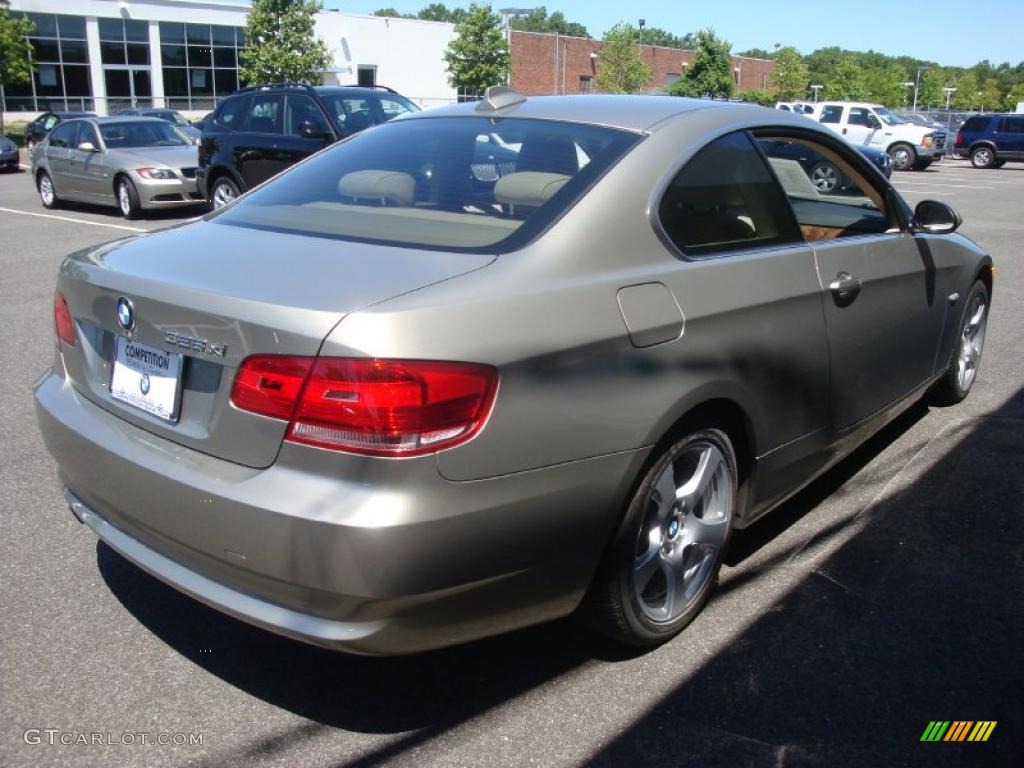 2007 3 Series 328xi Coupe - Platinum Bronze Metallic / Cream Beige photo #7