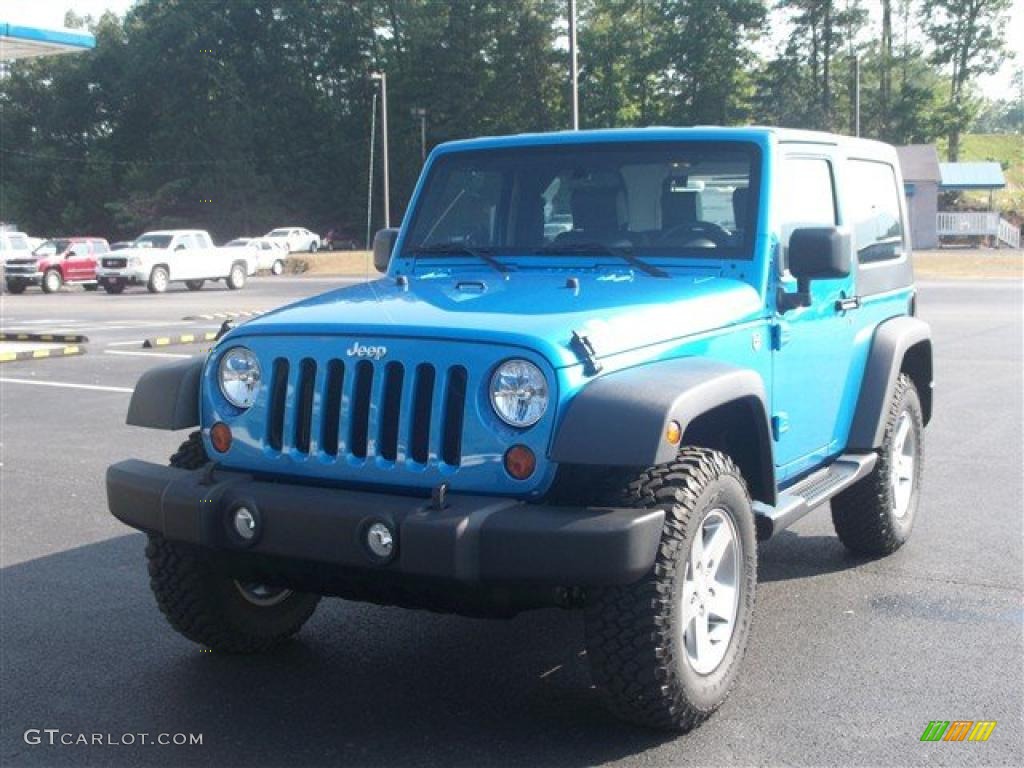 2010 Wrangler Sport Islander Edition 4x4 - Surf Blue Pearl / Dark Slate Gray/Blue photo #2