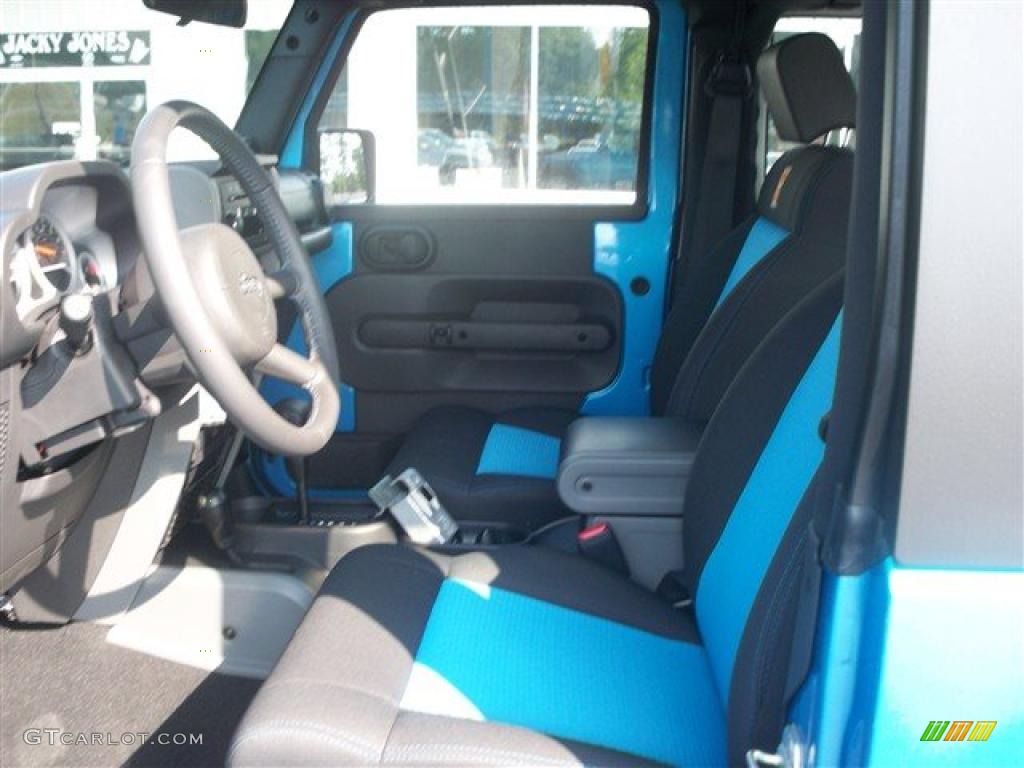 2010 Wrangler Sport Islander Edition 4x4 - Surf Blue Pearl / Dark Slate Gray/Blue photo #12