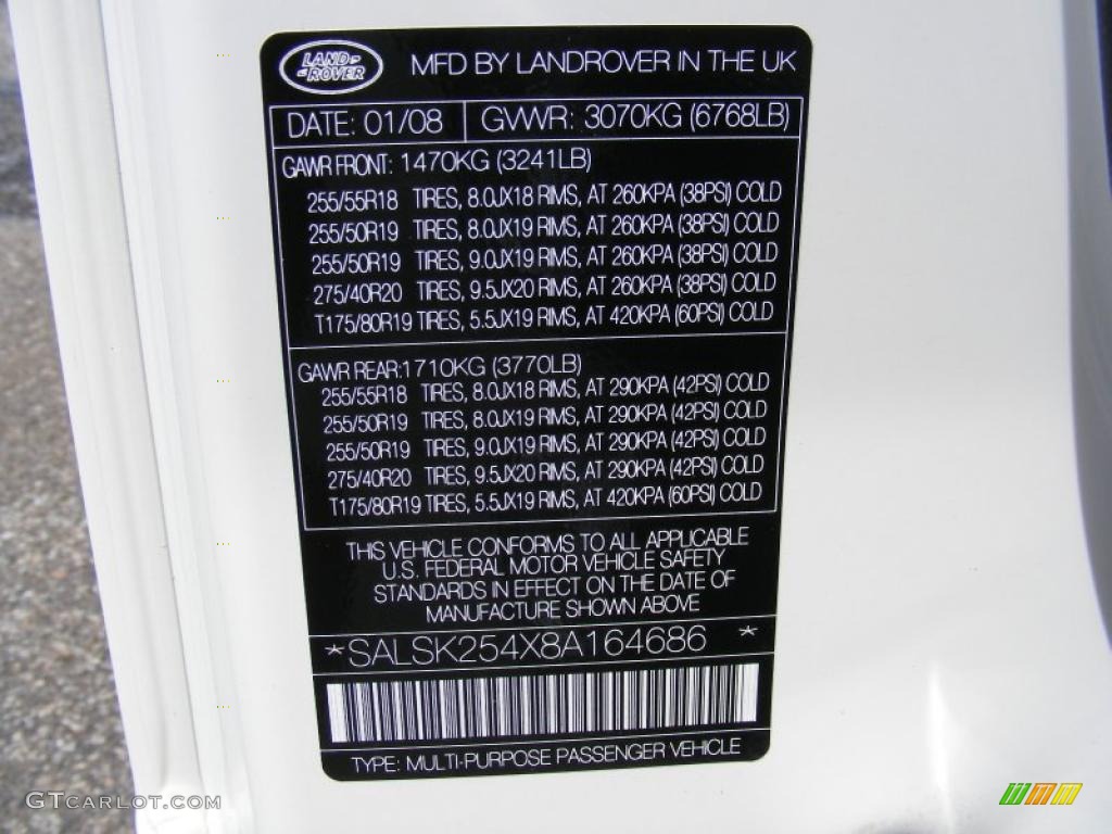2008 Range Rover Sport HSE - Alaska White / Ebony Black photo #32