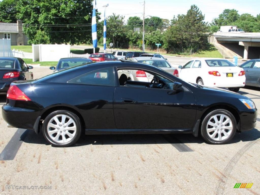 2006 Accord LX V6 Coupe - Nighthawk Black Pearl / Black photo #6