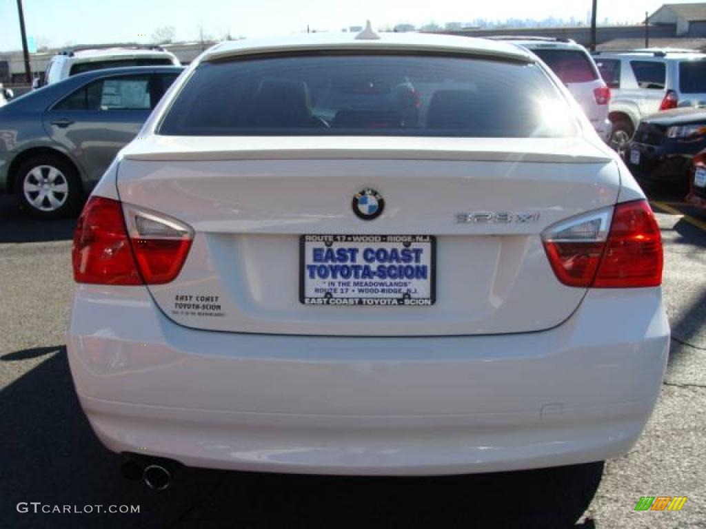 2007 3 Series 328xi Sedan - Alpine White / Beige photo #4