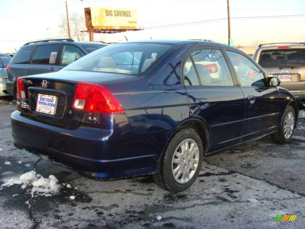 2004 Civic LX Sedan - Eternal Blue Pearl / Gray photo #3