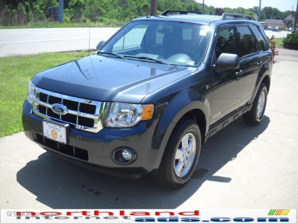 2008 Escape XLT V6 4WD - Black Pearl Slate Metallic / Charcoal photo #12