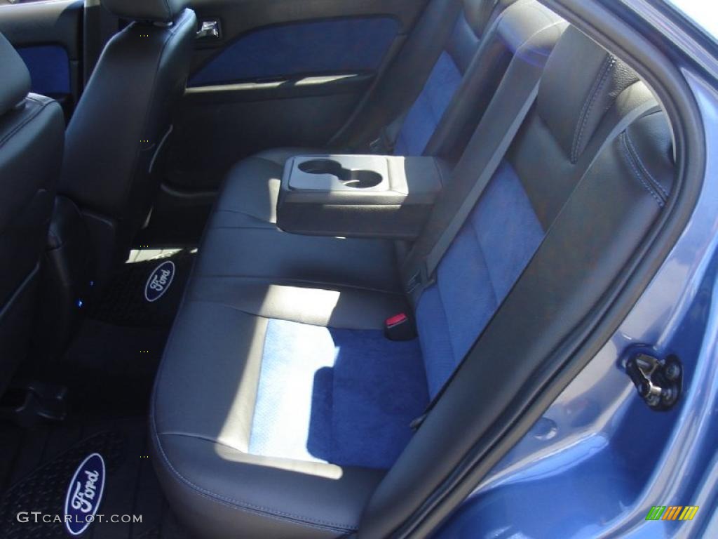 2009 Fusion SE Blue Suede - Sport Blue Metallic / Alcantara Blue Suede/Charcoal Black Leather photo #21