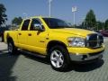 2008 Detonator Yellow Dodge Ram 1500 Big Horn Edition Quad Cab  photo #7