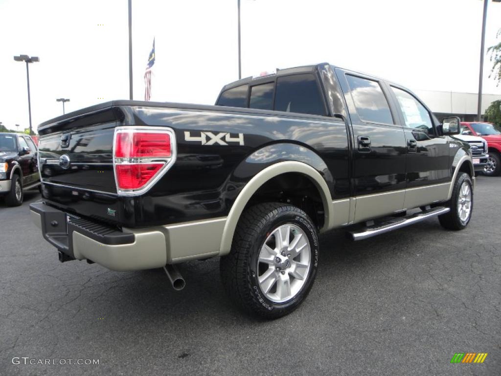 2010 F150 Lariat SuperCrew 4x4 - Tuxedo Black / Black photo #3