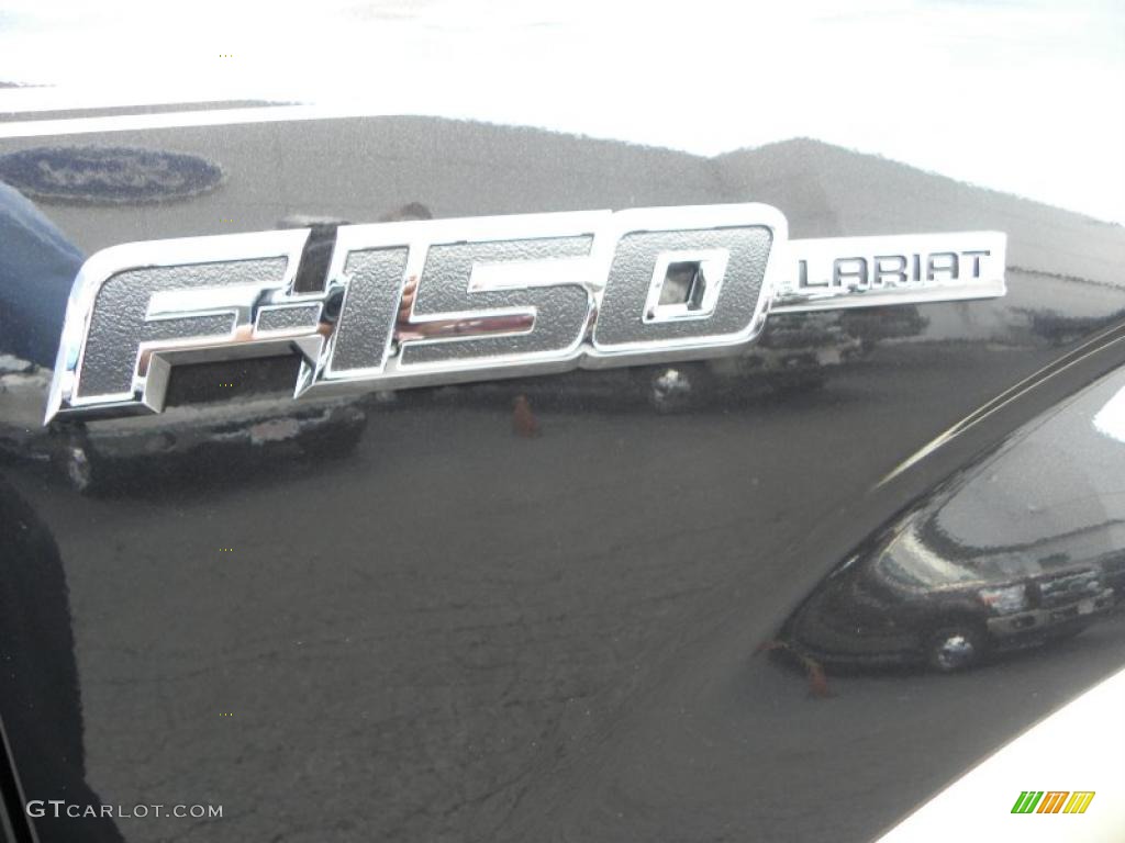 2010 F150 Lariat SuperCrew 4x4 - Tuxedo Black / Black photo #13