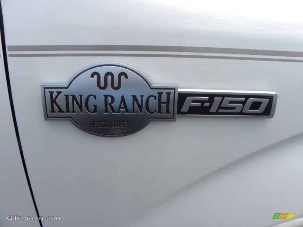 2010 F150 King Ranch SuperCrew 4x4 - White Platinum Metallic Tri Coat / Chapparal Leather photo #12