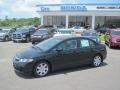 2010 Crystal Black Pearl Honda Civic LX Sedan  photo #1