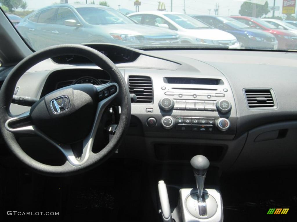 2010 Civic LX Sedan - Crystal Black Pearl / Gray photo #5