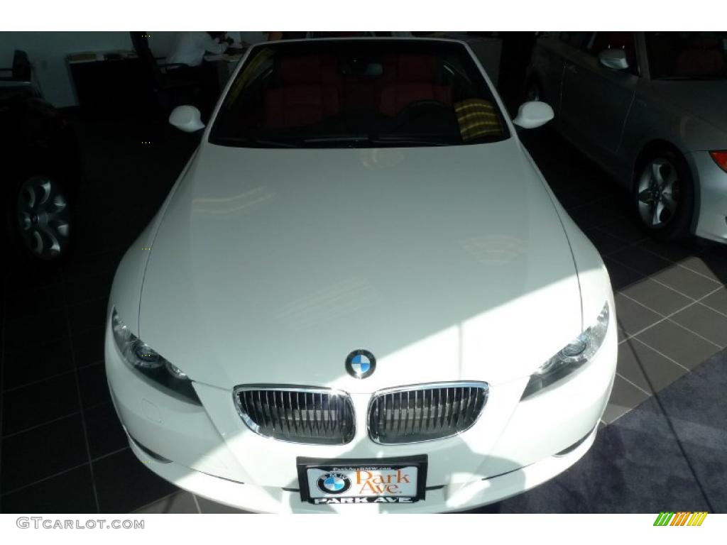 2007 3 Series 328i Convertible - Alpine White / Coral Red/Black photo #13