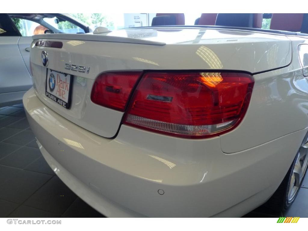 2007 3 Series 328i Convertible - Alpine White / Coral Red/Black photo #18