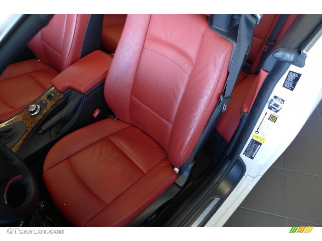 2007 3 Series 328i Convertible - Alpine White / Coral Red/Black photo #24