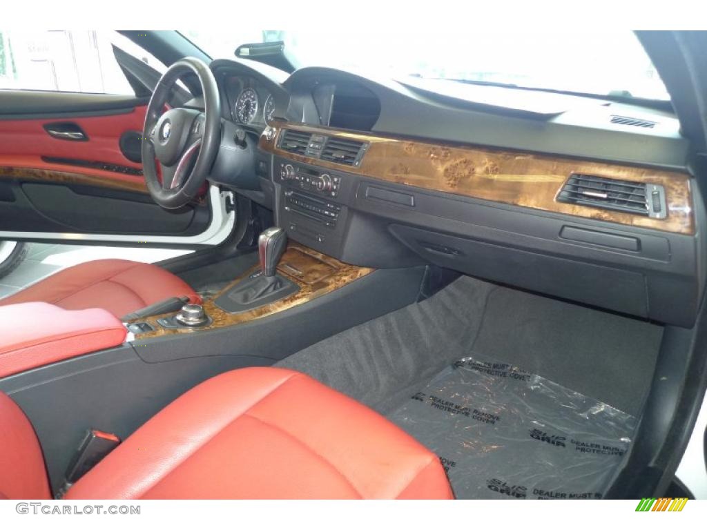 2007 3 Series 328i Convertible - Alpine White / Coral Red/Black photo #31