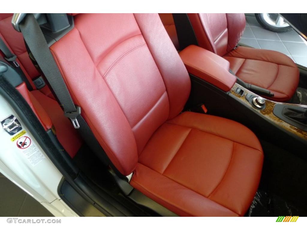 2007 3 Series 328i Convertible - Alpine White / Coral Red/Black photo #32